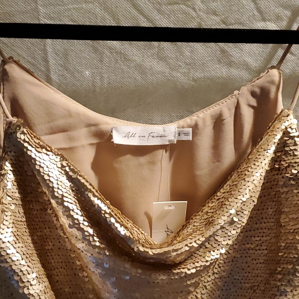 NWT All In Favor Brand Cowl Neck Top - Picture 3 of 7